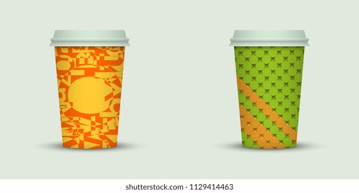 Coffee cup to go. creative coffee cup template