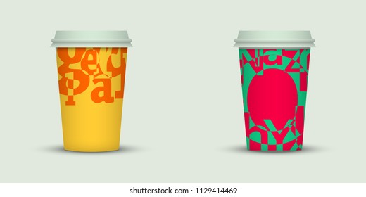 Coffee cup to go. creative coffee cup template