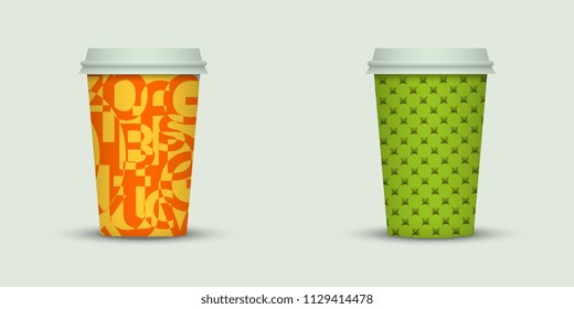 Coffee cup to go. creative coffee cup template