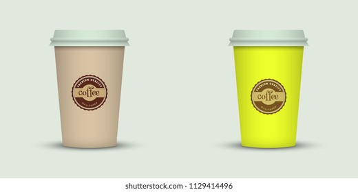 Coffee cup to go. creative coffee cup template