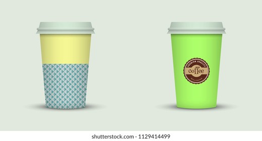 Coffee cup to go. creative coffee cup template