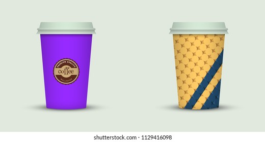 Coffee cup to go. creative coffee cup template