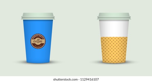 Coffee cup to go. creative coffee cup template