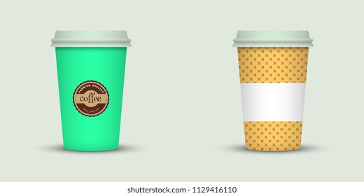 Coffee cup to go. creative coffee cup template