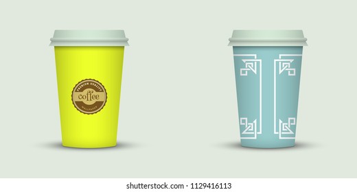 Coffee cup to go. creative coffee cup template