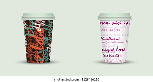 Coffee cup to go. creative coffee cup template