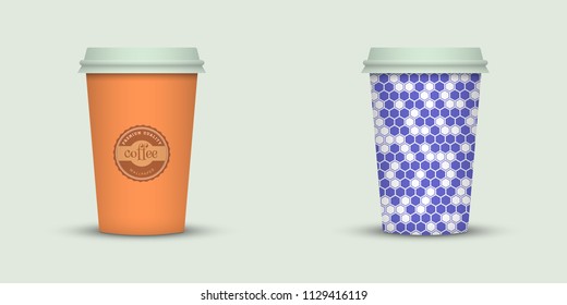 Coffee cup to go. creative coffee cup template
