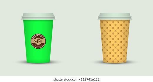 Coffee cup to go. creative coffee cup template