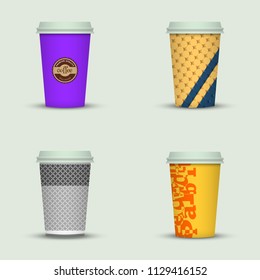 Coffee cup to go. creative coffee cup template