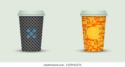 Coffee cup to go. creative coffee cup template