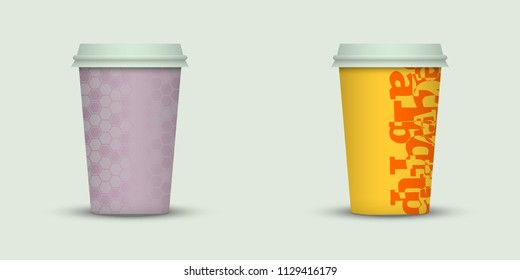 Coffee cup to go. creative coffee cup template