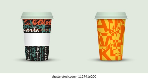 Coffee cup to go. creative coffee cup template