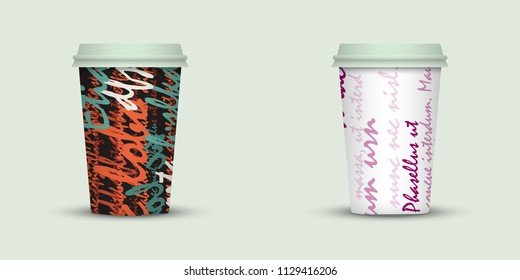 Coffee cup to go. creative coffee cup template