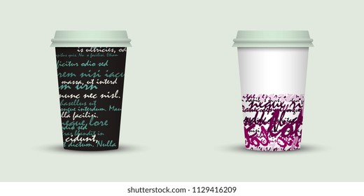 Coffee cup to go. creative coffee cup template
