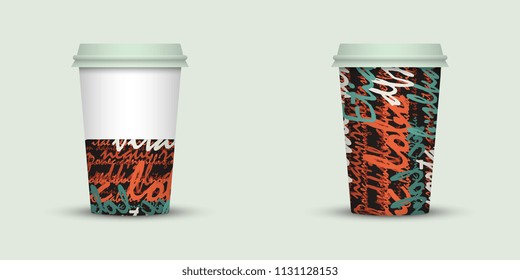 Coffee cup to go. creative coffee cup template