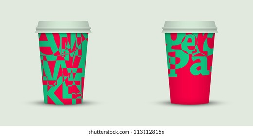Coffee cup to go. creative coffee cup template