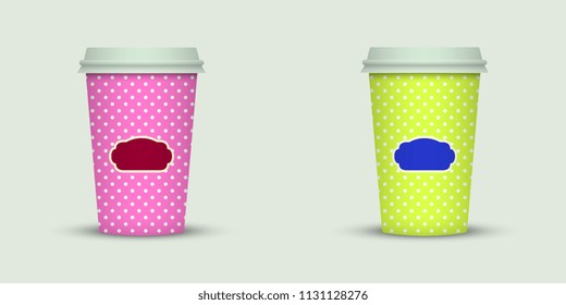 Coffee cup to go. creative coffee cup template