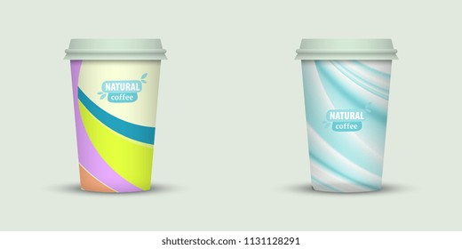 Coffee cup to go. creative coffee cup template