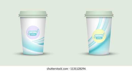 Coffee cup to go. creative coffee cup template