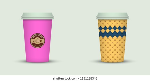 Coffee cup to go. creative coffee cup template