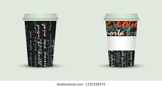 Coffee cup to go. creative coffee cup template