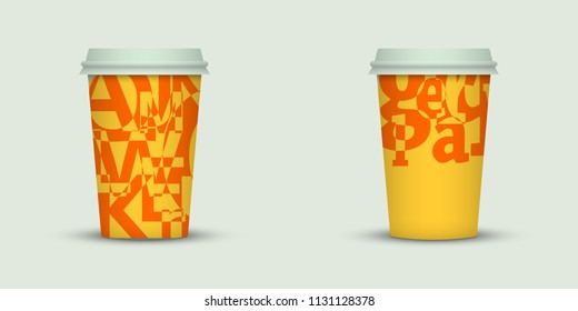 Coffee cup to go. creative coffee cup template