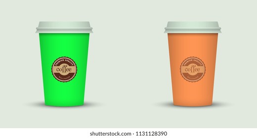 Coffee cup to go. creative coffee cup template