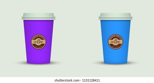 Coffee cup to go. creative coffee cup template