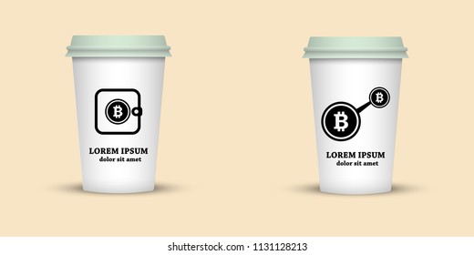 Coffee cup to go. coffee cups set collection
