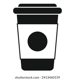 Coffee cup to go icon simple vector. Machinery juice. Supply vessel