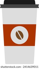 Coffee cup. Coffee to go in a paper cup. Vector illustration.