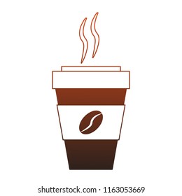 Coffee cup to go red lines