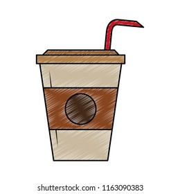 Coffee cup to go scribble