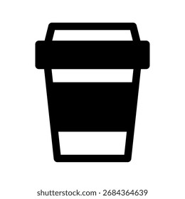 Taza de café para ir sólido icono