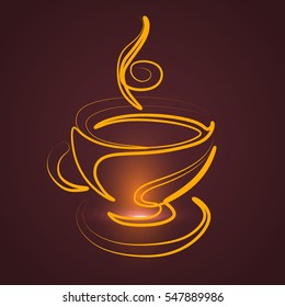 Coffee cup, golden