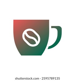 Coffee Cup Gradient Icon Vector Illustration