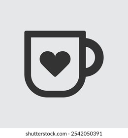 coffee cup graph departments mono icon
