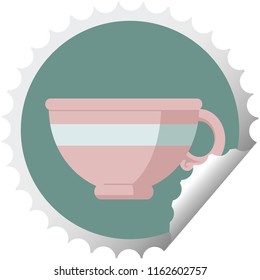 Kaffeebecher-Grafik, Vektorgrafik-Rundaufkleber