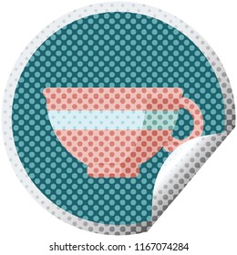 Kaffeebecher-Grafik, Vektorgrafik-Rundaufkleber