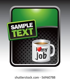 coffee cup green stylized advertisement