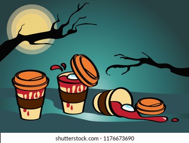 Coffee cup Halloween.