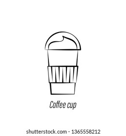 coffee cup hand draw icon. Element of coffee illustration icon. Signs and symbols can be used for web, logo, mobile app, UI, UX