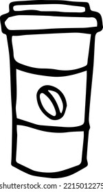 Kaffeetasse handgezeichnet Doodle Skizze.