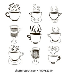 Coffee Cup Hand Drawn Icon Vector