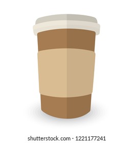 Coffee cup. Hand drawn vector illustration with coffee cup and divergent rays. Used for poster, banner, web, t-shirt print, bag print, badges, flyer, logo design and more.