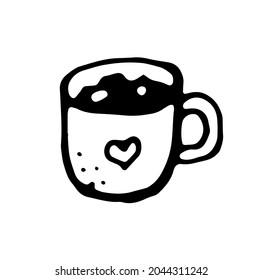 Coffee cup. Hand drawn vector image
