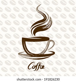 coffee cup hand drawn vector,illustration