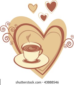 Coffee cup with heart