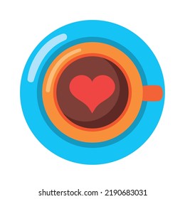 coffee cup with heart icon