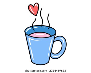 Coffee Cup with Heart Icon